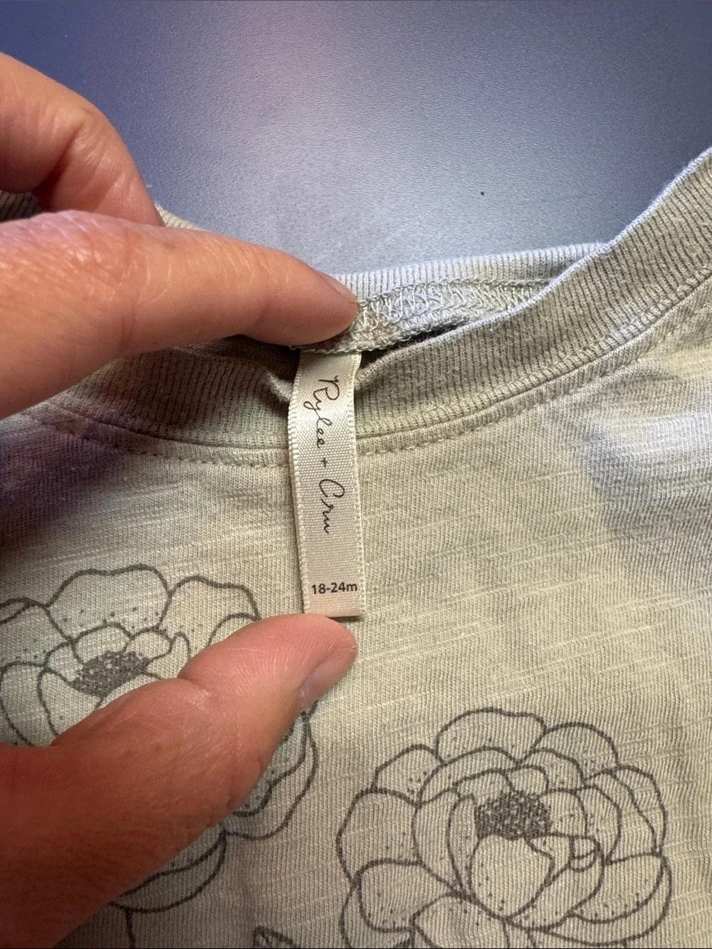 Rylee + Cru Cream Floral Sketch Tee